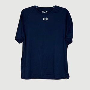 Under Armour HeatGear Loose Fit Navy Large Short Sleeve Athletic T-Shirt